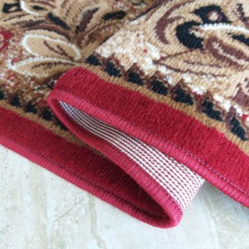 Chodnik klasyczny BCF Ankara  01 - czerwony - 60 - 120 cm - kwiaty