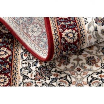 Dywan wełniany NAIN Ornament, ramka 6635/51036 beż / bordo
