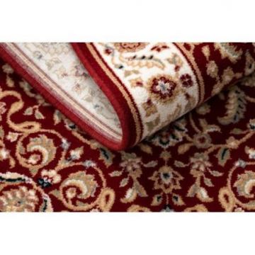 Dywan wełniany NAIN Rozeta, ramka 7176/51066 bordo