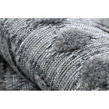 Dywan Strukturalny SOLE D3852 Boho, romby - płasko tkany szary