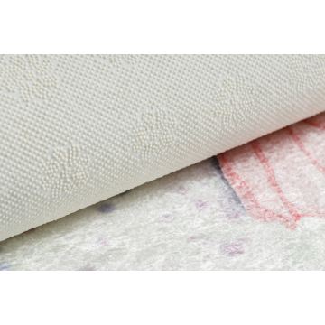 Dywan do prania BAMBINO 1610 Motyle, dla dzieci, antypoślizgowy - krem