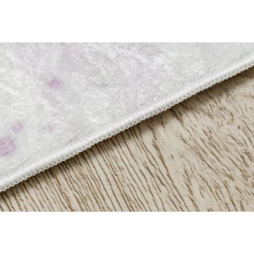 Dywan do prania BAMBINO 1610 Motyle, dla dzieci, antypoślizgowy - krem