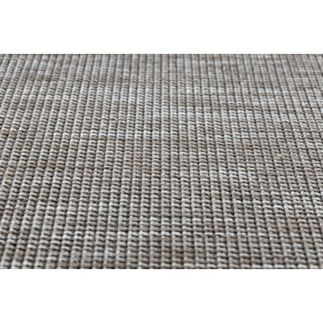 DYWAN SZNURKOWY SIZAL FLOORLUX 20580 gładki, jednolity, jednokolorowy - srebrny / czarny