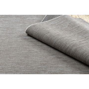 DYWAN SZNURKOWY SIZAL FLOORLUX 20580 gładki, jednolity, jednokolorowy - srebrny / czarny