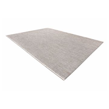 DYWAN SZNURKOWY SIZAL FLOORLUX 20580 gładki, jednolity, jednokolorowy - srebrny / czarny