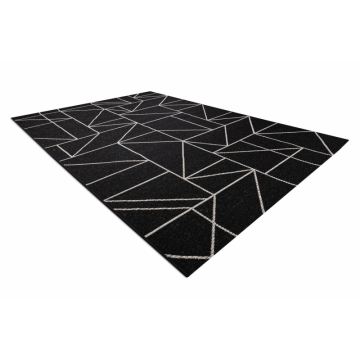 DYWAN SZNURKOWY SIZAL FLOORLUX 20605 black / silver TRÓJKĄTY, GEOMETRYCZNY