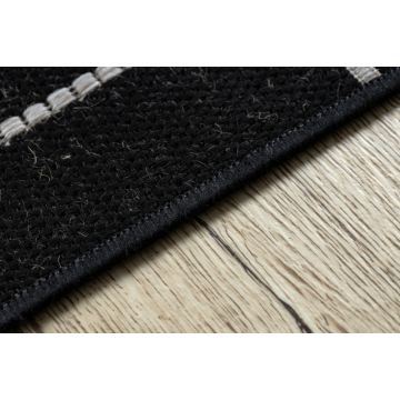 DYWAN SZNURKOWY SIZAL FLOORLUX 20605 black / silver TRÓJKĄTY, GEOMETRYCZNY