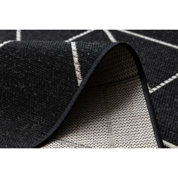 DYWAN SZNURKOWY SIZAL FLOORLUX 20605 black / silver TRÓJKĄTY, GEOMETRYCZNY