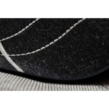 DYWAN SZNURKOWY SIZAL FLOORLUX 20605 black / silver TRÓJKĄTY, GEOMETRYCZNY