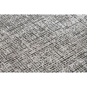 DYWAN SZNURKOWY SIZAL FLOORLUX KOŁO 20401 Ramka srebrny / czarny
