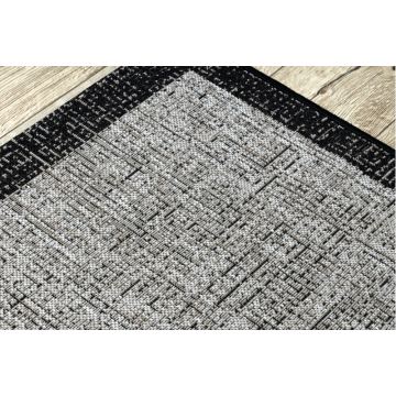 DYWAN SZNURKOWY SIZAL FLOORLUX 20401 Ramka srebrny / czarny