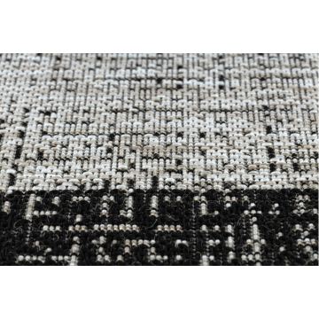DYWAN SZNURKOWY SIZAL FLOORLUX 20401 Ramka srebrny / czarny