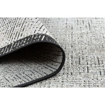 DYWAN SZNURKOWY SIZAL FLOORLUX 20401 Ramka srebrny / czarny