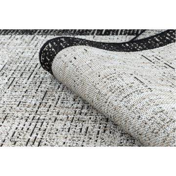 DYWAN SZNURKOWY SIZAL FLOORLUX 20401 Ramka srebrny / czarny