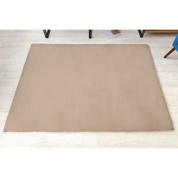 Dywan pluszowy BUNNY- futro królika- taupe