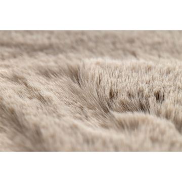 Dywan pluszowy BUNNY- futro królika- taupe