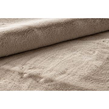 Dywan pluszowy BUNNY- futro królika- taupe