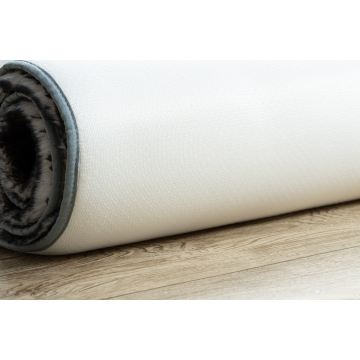 Dywan LAPIN Shaggy kość słoniowa / czarny antypoślizgowy, do prania