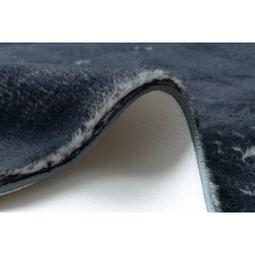 Dywan LAPIN Shaggy kość słoniowa / czarny antypoślizgowy, do prania