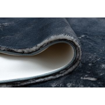 Dywan LAPIN Shaggy kość słoniowa / czarny antypoślizgowy, do prania