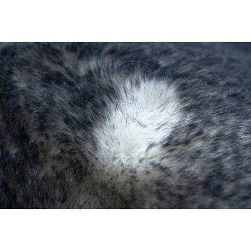 Dywan LAPIN Shaggy kość słoniowa / czarny antypoślizgowy, do prania