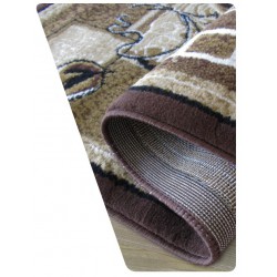 Chodnik klasyczny BCF Ankara  11  brązowy - 60 - 120 cm- - liście
