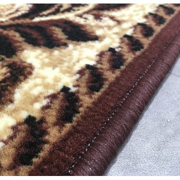 Chodnik klasyczny BCF Ankara  01 brązowy - 60 - 180 cm- kwiaty
