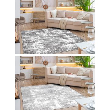 Dywan MATEO 8038/644 Nowoczesny vintage, przecierany - strukturalny szary