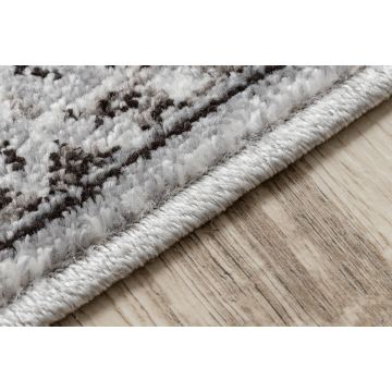 Dywan MATEO 8037/644 klasyczny ramka, kwiaty - strukturalny szary