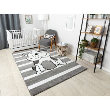 Dywan dziecięcy PETIT PUPPY PIESEK SZCZENIAK szary