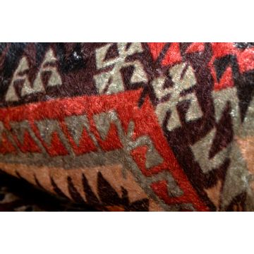 Dywan do prania ANDRE 2305 Orientalny patchwork, antypoślizgowy - bordo / brązowy