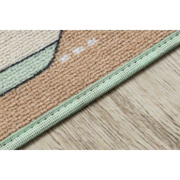 DYWAN REBEL ROADS Playtime 32 Miasteczko, dla dzieci antypoślizgowy - beż / zielony