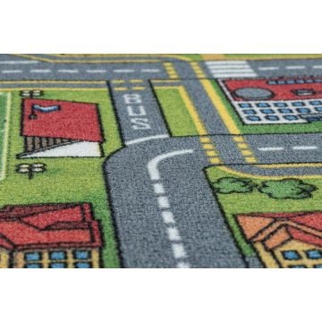 DYWAN REBEL ROADS City life 97 Miasto, dla dzieci antypoślizgowy - szary
