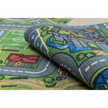 DYWAN REBEL ROADS City life 97 Miasto, dla dzieci antypoślizgowy - szary