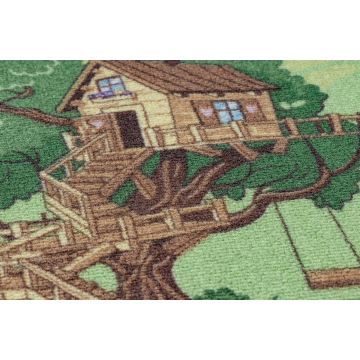 DYWAN REBEL ROADS Candy Town 27 dla dzieci antypoślizgowy - różowy / zielony