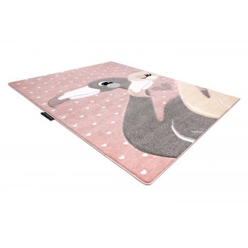 Dywan dziecięcy PETIT FLAMINGOS FLAMINGI SERDUSZKA różowy