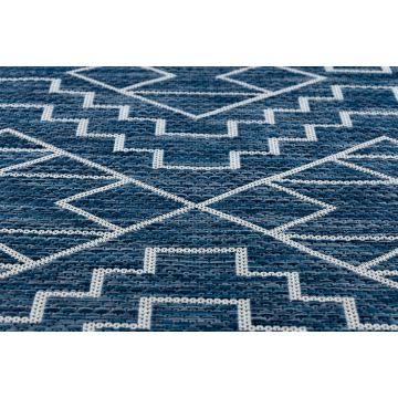 Dywan SZNURKOWY SIZAL SION Geometryczny, Romby 21778 płaskie tkanie granat / ecru