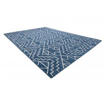 Dywan SZNURKOWY SIZAL SION Geometryczny, Romby 21778 płaskie tkanie granat / ecru