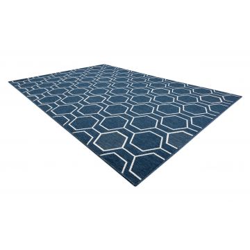 Dywan SPRING 20404994 Hexagon sznurkowy, pętelkowy - niebieski