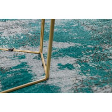 Dywan DE LUXE nowoczesny 6754 Abstrakcja - Strukturalny zielony / szary