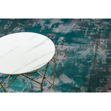 Dywan DE LUXE nowoczesny 6754 Abstrakcja - Strukturalny zielony / szary