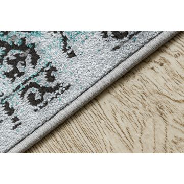 Dywan DE LUXE nowoczesny 6754 Abstrakcja - Strukturalny zielony / szary