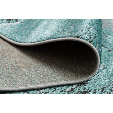 Dywan DE LUXE nowoczesny 634 Ramka vintage przecierany - Strukturalny zielony / antracyt