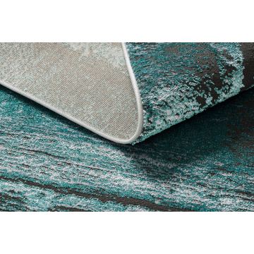 Dywan DE LUXE nowoczesny 634 Ramka vintage przecierany - Strukturalny zielony / antracyt