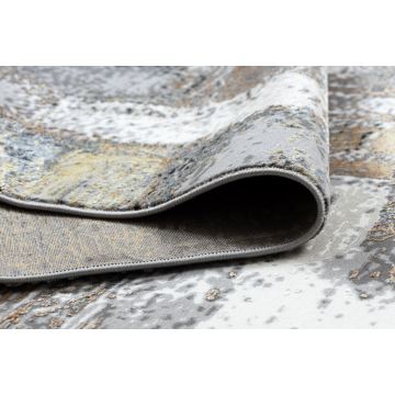 Dywan DE LUXE nowoczesny 633 Abstrakcja - Strukturalny krem / złoty