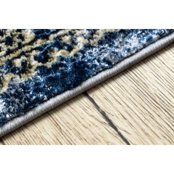 Dywan DE LUXE nowoczesny 474 Ornament - Strukturalny granatowy / złoty