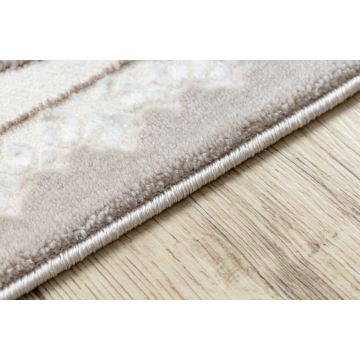 Dywan CORE 8111 Ornament Vintage - Strukturalny, dwa poziomy runa, beż