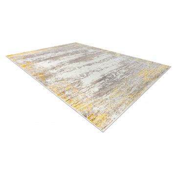 Dywan CORE W9775 Ramka, Przecierany - Strukturalny, dwa poziomy runa, kość słoniowa / beż