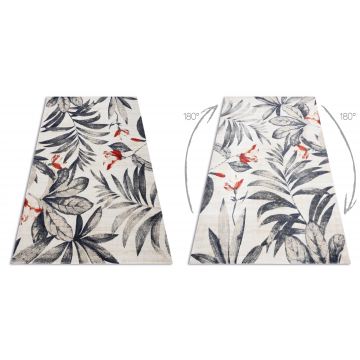 Dywan nowoczesny MUNDO E7181 liście outdoor beż / niebieski