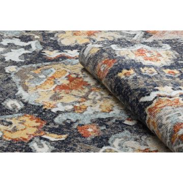 Dywan nowoczesny MUNDO E0671 orientalny vintage outdoor czarny / żółty